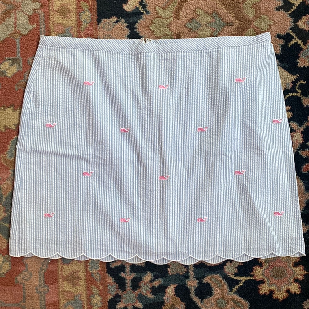 Vineyard Vines seersucker whale print skirt